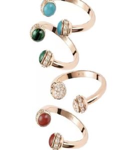 Serie de posesión anillo de anillo de anillo Extremadamente 18 km chapado en oro plateado joya de lujo de lujo de la marca de la boda del diseñador del diseñador de la boda diamantes premiu4956282