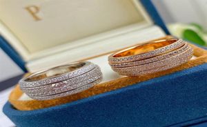 Ring Possession Ring Piage Rose Extrêmement 18K Gold Gold Sterling Silver Luxury Bijoux rotatif Gift Exquis Gift Brand Designer5730796