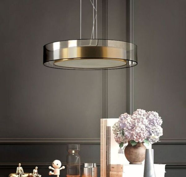 Lampe suspendue en cuivre Post-moderne pour restaurant, luminaire décoratif de luxe, atmosphère nordique minimaliste, luminaire décoratif d'intérieur, idéal pour une chambre à coucher principale