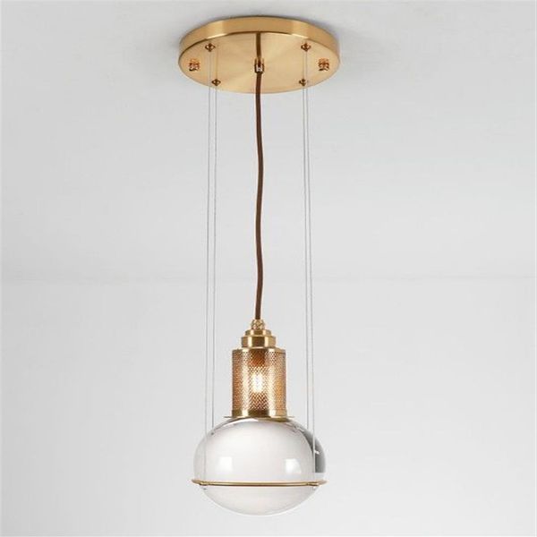 Lampes suspendues en cristal post-modernes LED lampe suspendue boule pour salon cuisine luminaires à la maison Luminaire décor LLFA284N