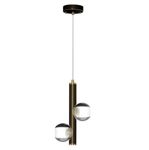 Post-Moderne LED Messing Hanglampen Slaapkamer Nachtkastje Luxe Clear Glaslampen voor Woonkamer Loft Villa Thuis Binnenverlichting
