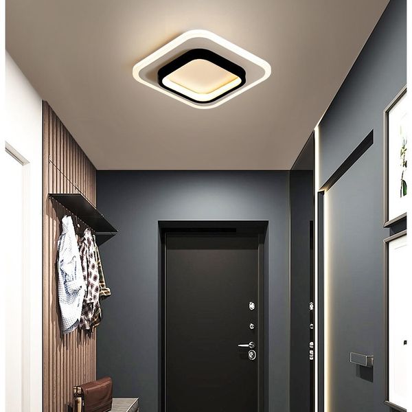 Lámpara de techo LED escandinava minimalista posmoderna para dormitorio, estudio, pasillo, escalera, accesorios de iluminación de guardarropa