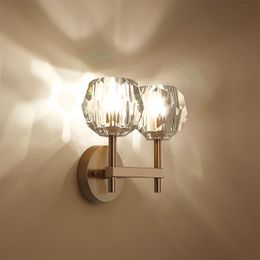 Applique murale LED en cristal Simple et Post-moderne, éclairage décoratif pour chambre à coucher, chevet, hôtel