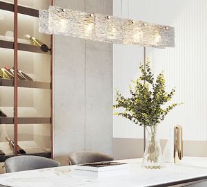 Post moderne eenvoudige lange hanglamp kroonluchter restaurant eetkamer bar opknoping licht armatuur glazen home decor