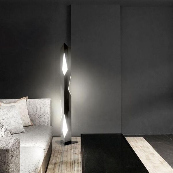 Lampadaire LED de style post-moderne en acier inoxydable, coupe géométrique, personnalité créative, lampe de chevet pour chambre à coucher, 288k