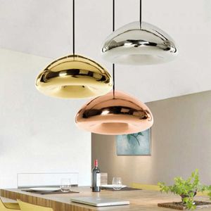 Post Modern Void Hanging Lampen Goud Koperen Glazen Hanglamp voor Restaurant Eetkamer Keuken Home Decor LED Indoor verlichting AA230407