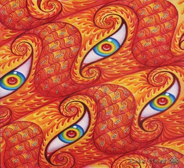 Póster 32x24 17x13 Trippy Alex Grey, póster de pared impreso, decoración de pared del hogar, pegatinas, póster Decal012228M6403649