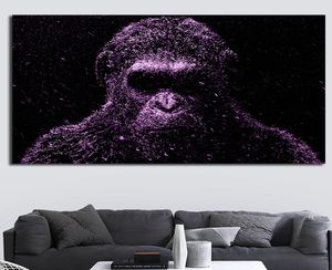 Poster Caesar Planet of The Apes Scandinavische Dierengorilla Schilderij Posters en Prints Muurkunst Foto's voor Woonkamer2145143