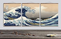 posters en prints schilderen muur kunst Japanse stijl ukiyo e kanagawa surf canvas kunst schilderen muurfoto's voor woonkamer T200114494860