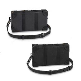 Cartero bolso billetera Hombres Mujeres Caja Mensajero Bolsa Monedero Lona estampado en relieve Cuero de vaca Diseñador de lujo Bolso de cuero Bolso de hombro embrague Crossbody