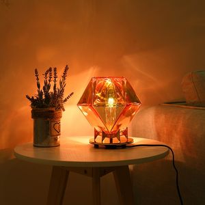Pantalla de cristal posmoderna, lámpara de mesa pequeña, modelo de diseñador nórdico, para habitación, Bar, sala de estar, dormitorio, Led decorativo, luz de escritorio