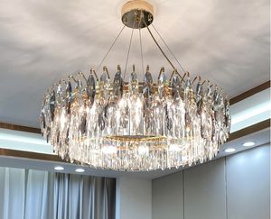Postmoderne lumière luxe cristal atmosphère salon lustre luxe nouvelles lampes de salle à manger simples créatives