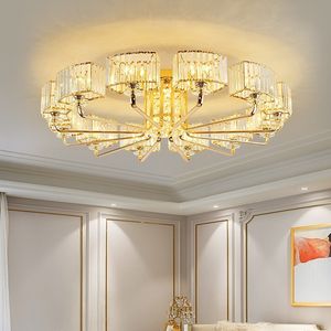 Postmoderne licht Luxe Crystal Plafond Licht Woonkamer Lamp Eenvoudige moderne sfeer High-end Hall Hoofd WL