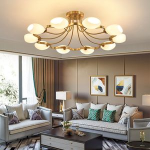 Postmodern Light Luxury Crystal Ceiling Lights Living Room Nordic Designer Creative Restaurant Bedroom Villa All Copper Lamps