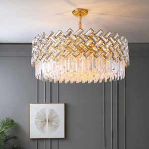 Lámpara de araña de cristal de lujo, luz posmoderna, minimalista, moderna, para sala de estar, comedor y dormitorio