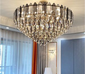Candelabro de lujo posmoderno, lámpara de cristal para sala de estar, lámpara de dormitorio de alta gama, lámparas creativas personalizadas para comedor