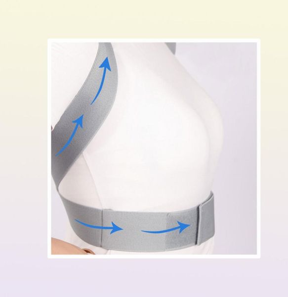 Correcteur de Posture, attelle dorsale, ceinture de soutien de la clavicule, Corset anti-affaissement et courbé, entraîneur réglable unisexe 2206306136424