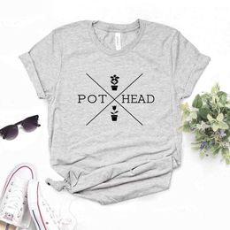 Pot hoofdbloem vrouwen t -shirts tops casual grappig t -shirt voor dame top tee hipster 6