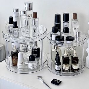 Pot Racks Support cosmétique de bureau étagère de salle de bain rotative grande capacité parfum aromathérapie soins de la peau organisateur de stockage de produits 231207