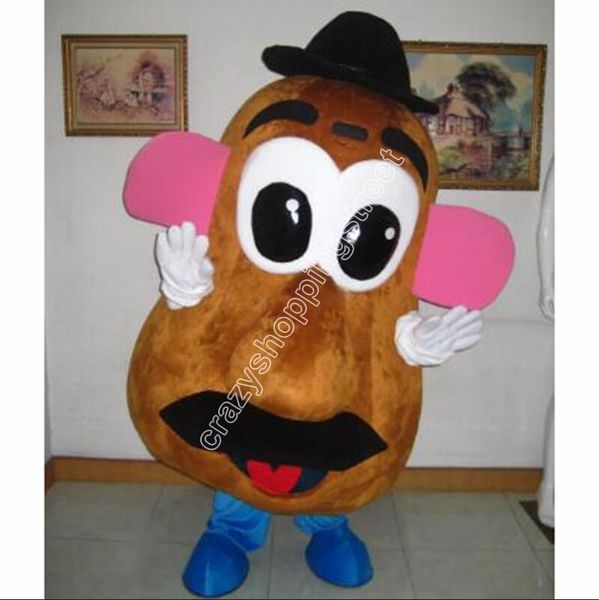 Potato Head Toy Mascot Costume Top Quality Cartoon Characon Tenues Christmas Carnival Robe Sestits Adults Size Birthday Party Outdoor tenue