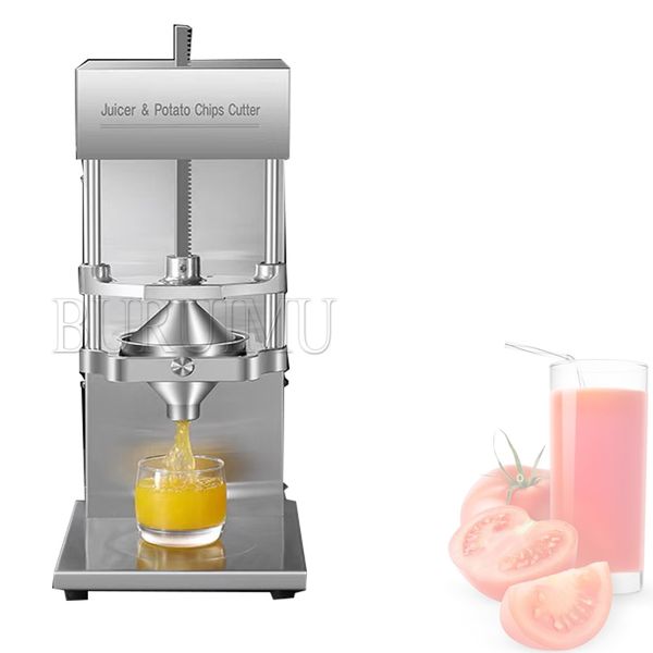 Máquina rebanadora de patatas Máquina rebanadora de rábanos de acero inoxidable Máquina exprimidora de jugo de limón y granada