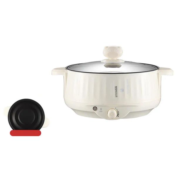Pots 1.7L Portable Cuiier électrique Multifonction four Pot de cuisson Pan de cuisson non cuite