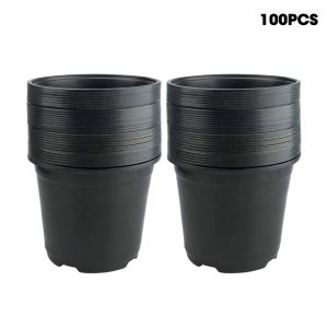 Potten 100 stuks plastic plantenpotten 10 cm kwekerij zaailing potten zaden starten potten bloem planten container kas voor tuin diameter