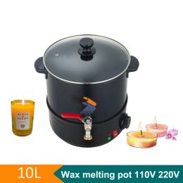 Pots 10L cire melter 110V 220V Bougies fusion pot diy fabrication de machine à verser une godet de chauffage plus chaud