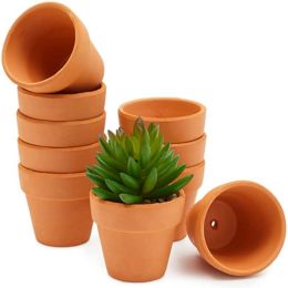 Pots 16 pcs 2 '' Terra Cotta Pots Plotterie Plotte de poterie Cactus Pots succulent Pot avec trou de drainage idéal pour les plantes, artisanat