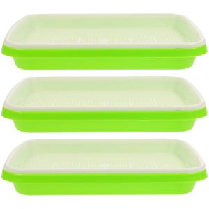 Potten 3 pc's kiemplaats kwekerij groeien hydroponische zaden kiemen bassin microgreens plastic tuin planter sailless cultuur