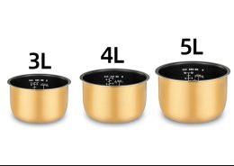Pots 3L / 4L / 5L Riz antiadhésif Rice Pot Inner Inner Gol Crystal accessoires Accessoires Cuisineurs Pièces de cocotte