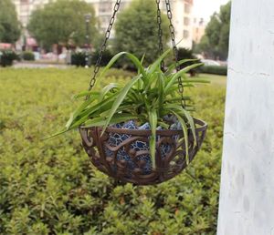 Pots Paniers suspendus en fonte mur rond jardin Patio support de pot de fleur support de jardinière en métal lourd extérieur intérieur balcon cintre