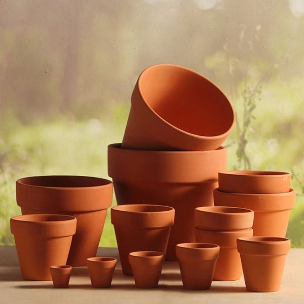 Macetas plantas arcillas pequeñas para planta de terracota mini maceta cerámica cerámica jardín a granel cactus guarderería de cerámica cotta 240325