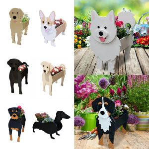 Potten Tuin Bloempot Hond Vorm Planter Poedel Corgi Yorkshire Dierenpotten Plastic Bloempot Plant Container DIY Tuin Home Decor