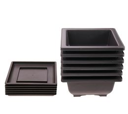 Potten gratis verzending Hot Sale retrostyle plastic bonsai pot balkon vierkante bloem planter kwekerij potten bassin maceta cuadrada groothandel