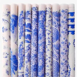 Pottery Art Clay Ceramic Underglaze Colored Transfert Flower Paper Jingdezhen Blue and White Porcelain Decals Sticker 47 * 35cm