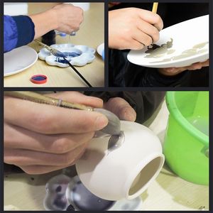 Pottery Clay Tools Poulet Head Shape Writing Brush Painting Under Glaze Color Pen DIY Céramique Design Glazed Coloring Paint