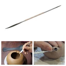 Pottery creuset couteau couteau acier aiguille poinçon coup de couture argile bricolage de la sculpture en céramique réparation outils de modélisation de gravure rugueuse 1pcs