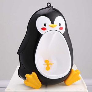 Asientos para ir al baño 2022 Pinico Lovely Penguin Baby Boys Stand Vertical Toilet Potty Training Kids Urinal Baño Pee Infant Toddler Montado en la pared T221014