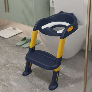 Potties Seats Sett étincelle réglable pour le siège de toilette pour enfants avec poignée coussin en plastique pliable chaise Q240529