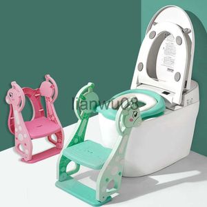 Potties Seats Folding Infant Potje Seat Urinoir Rugleuning Trainingsstoel met opstapje Ladder voor Baby Peuters Jongens Meisjes Veilig Toilet Potties x0719