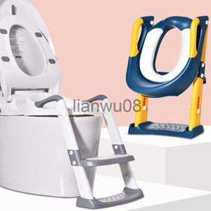 Potties Zetels Zacht Kussen Opvouwbaar Baby Toilet Potje Step Trainer voor Kinderen En Peuters Training Seat Met Step x0719