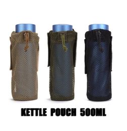 Pouche 500 ml MOLLE SYSTÈME Bouteille d'eau Polder Pouche Microfibre Poldable Tactical Belt Hounchain Camping3092835