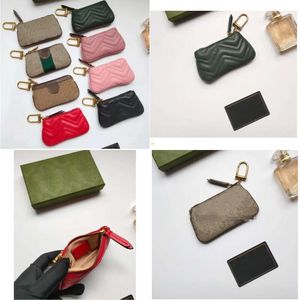 Zakje sleutelontwerpers mini mode dames tas ontwerp heren sleutelhanger ring creditcard houder portemonnee sleutel zakje pouch munt met doos portemonnee portemonnee prpu