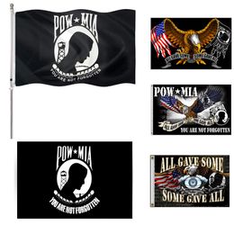 POW MIA Banner Vlag Outdoor Dubbele Banner Vlaggen Polyester Black U bent niet vergeten Gevangenis van War Flag-Memorial VeteranSarmed Forces Military 90 * 150 cm HH21-288