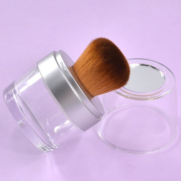 Pot de poudre avec maquillage emballage Compact pots cosmétiques en gros avec couvercle rabattable miroir expédition rapide F1148