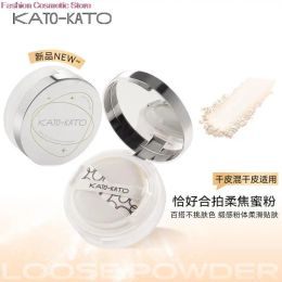 Powder Kato Loose Powder Durable Huile Contrôle d'huile durable Conceseur imperméable Makeuvré de maquillage de poudre de miel sans miel