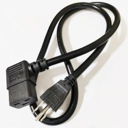 Stroomadapterkabels, IEC 320 NEMA 5-15P stekker naar 90 graden haaks C19 vrouwelijke stroomconnectorkabel 1M / 1PCS LL