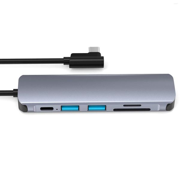 Adattatore di alimentazione Multiport USB 3.0 4K30Hz Porte USB3.0 Dongle Lettore di schede SD/TF per il trasferimento dei dati