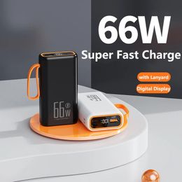 Power Bank 10000mAh 20000mAh 66W Super Fast Charge Battey pour Huawei Mate40 P50 iPhone 14 13 Xiaomi Portable Powerbank